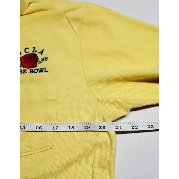 Vintage 80's UCLA Rose Bowl 1986 Embroidered Logo Velva Sheen College Polo L EUC - Picture 4 of 8